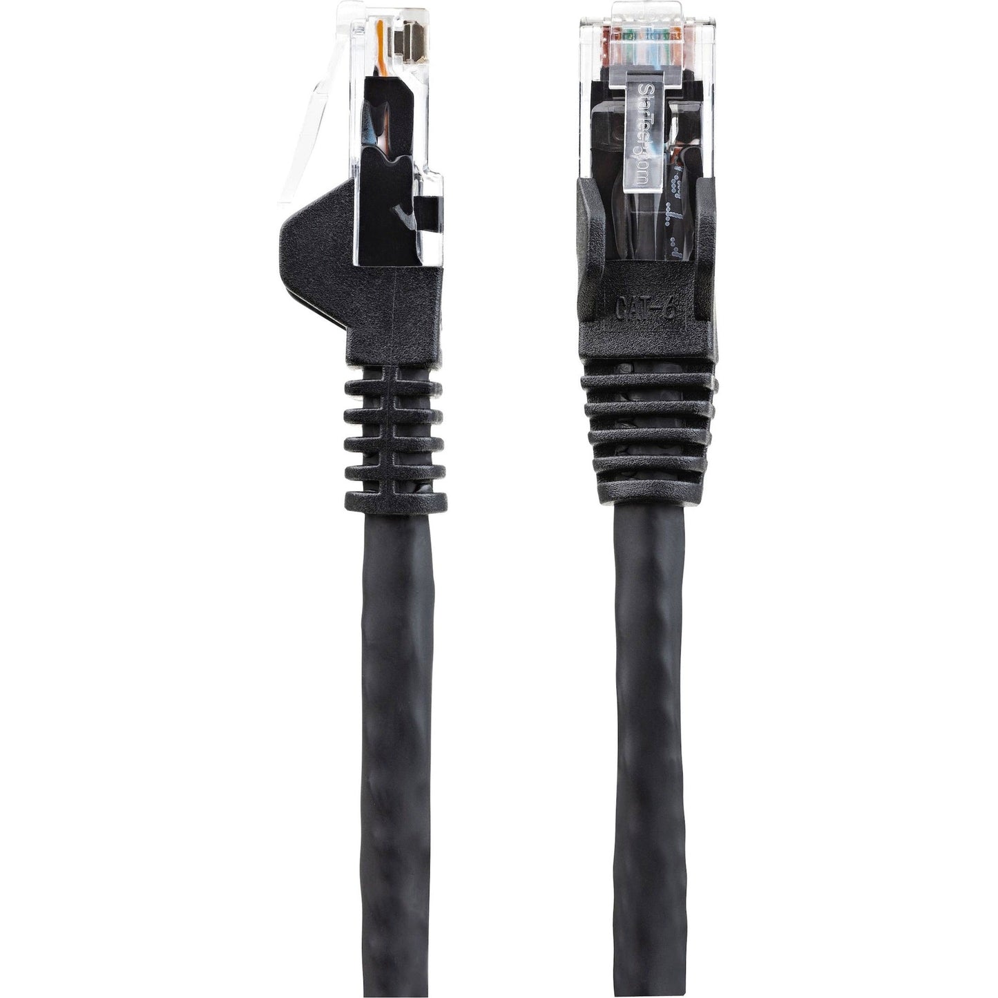 StarTech.com 6in (15cm) CAT6 Ethernet Cable LSZH (Low Smoke Zero Halogen) 10 GbE Snagless 100W PoE UTP RJ45 Black Network Patch Cord ETL