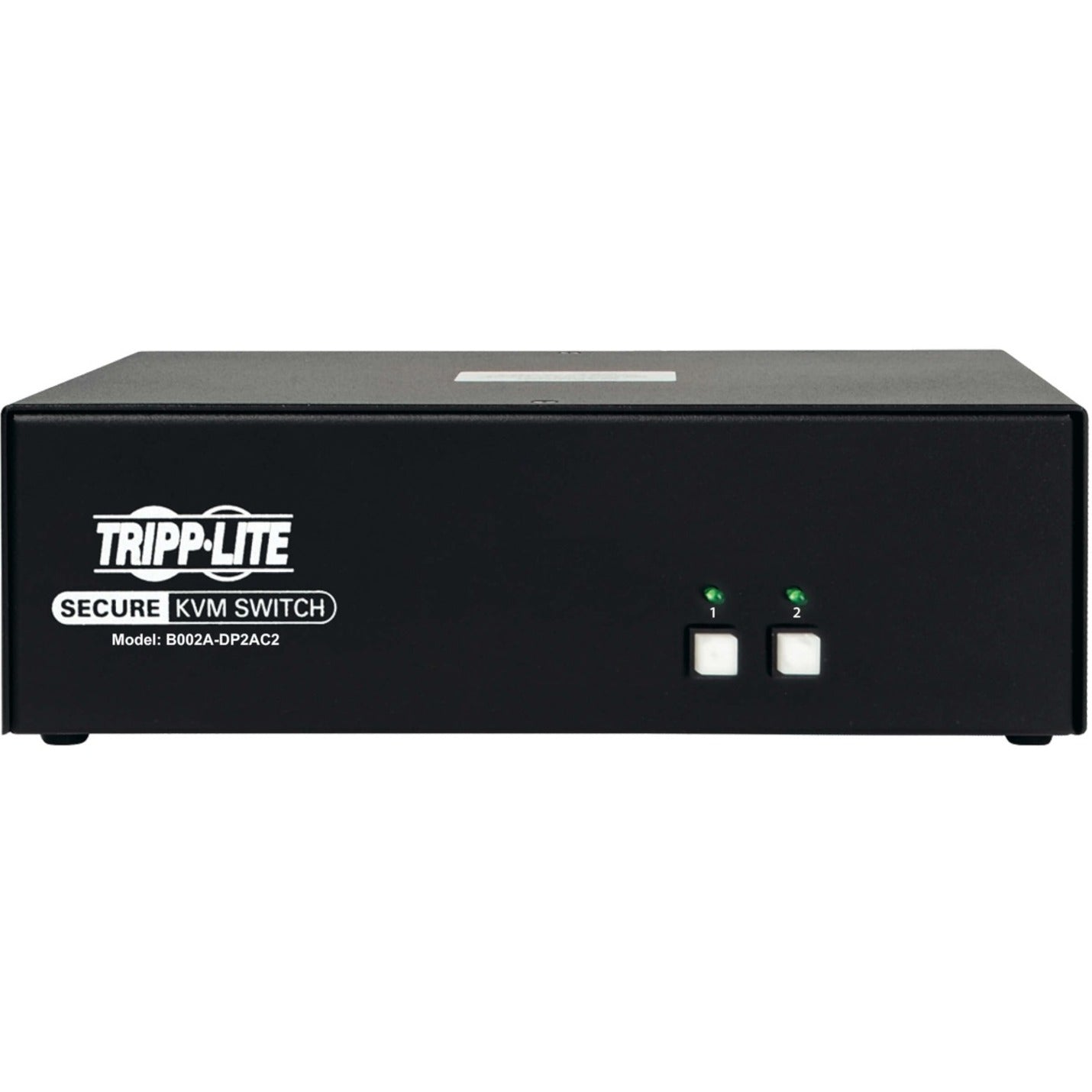 Tripp Lite Secure KVM Switch 2-Port Dual-Monitor DisplayPort 4K NIAP PP3.0 Audio CAC TAA