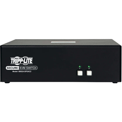 Tripp Lite Secure KVM Switch 2-Port Dual-Monitor DisplayPort 4K NIAP PP3.0 Audio CAC TAA