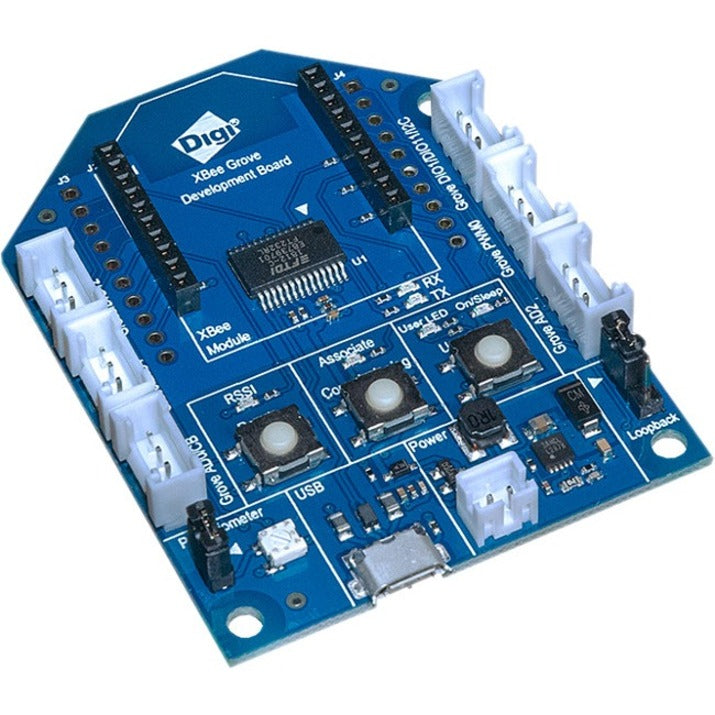 Digi Grove Connector Development Board - XBee Through-hole Sockets
