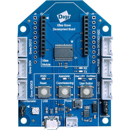 Digi Grove Connector Development Board - XBee Through-hole Sockets