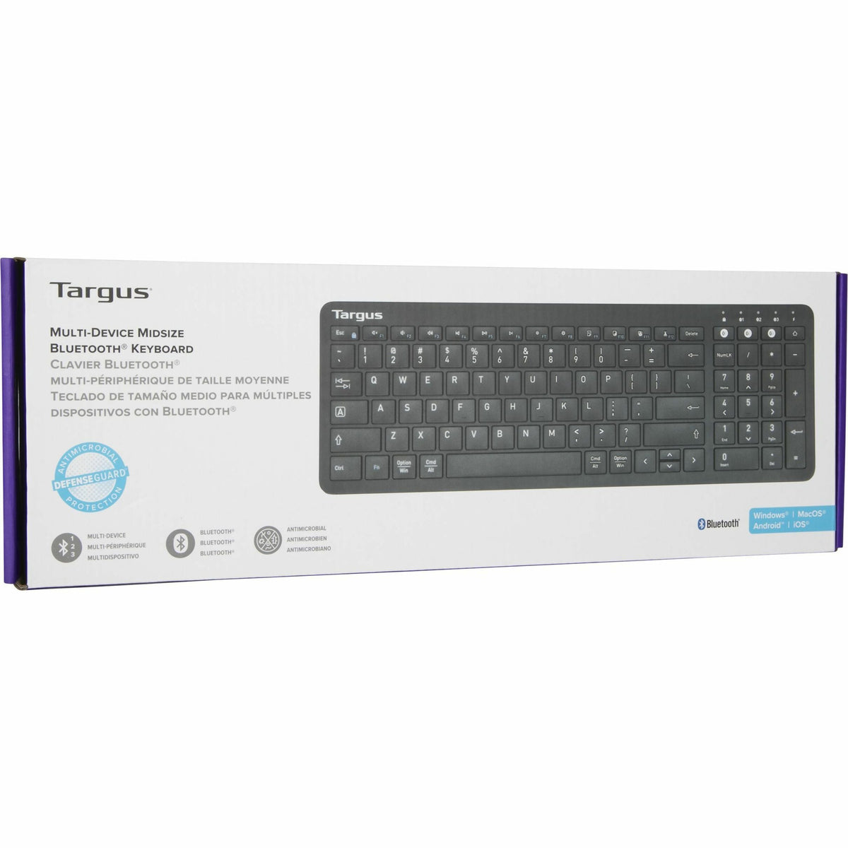 Targus Midsize Multi-Device Bluetooth Antimicrobial Keyboard