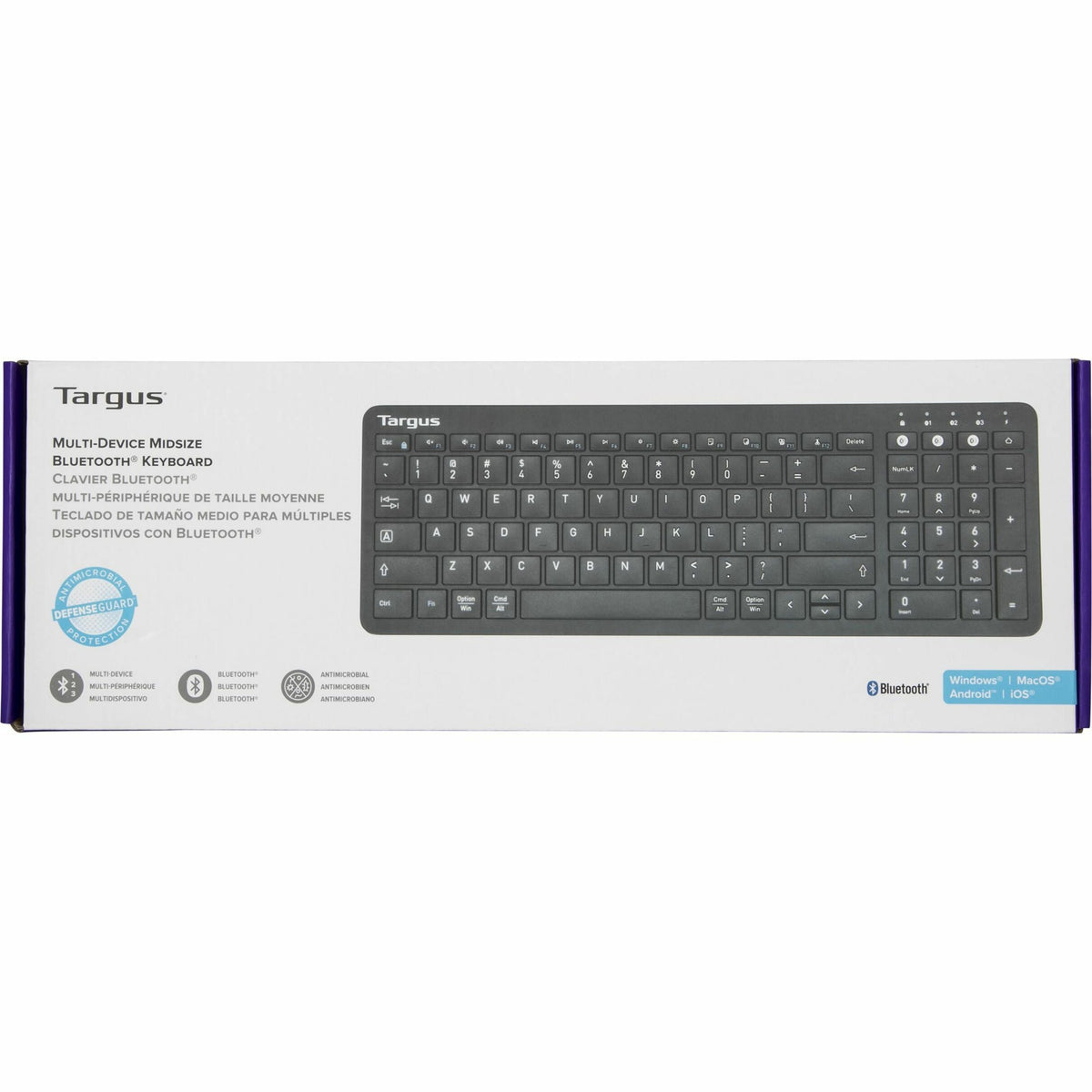 Targus Midsize Multi-Device Bluetooth Antimicrobial Keyboard