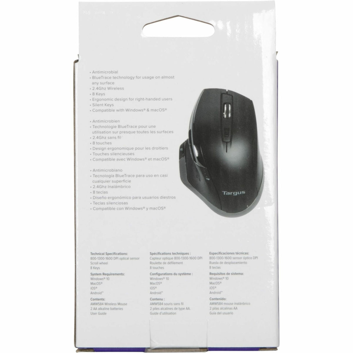 Targus Antimicrobial Ergo Wireless Mouse