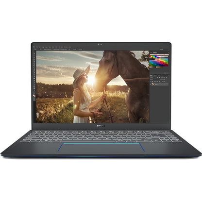 MSI Prestige 15 A10SC-439 15.6" Notebook - 4K UHD - 3840 x 2160 - Intel Core i7 10th Gen i7-10710U 1.10 GHz - 32 GB Total RAM - 1 TB SSD - Gray with Blue Diamond Cut