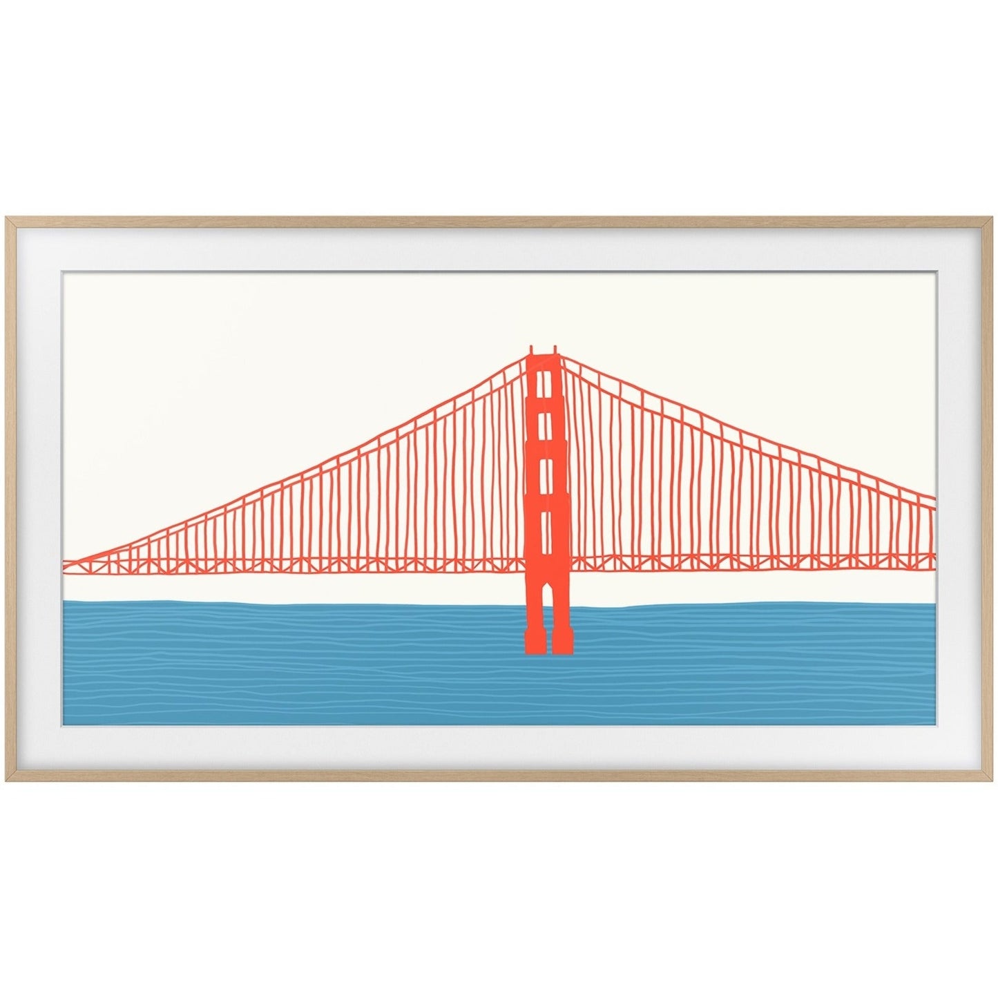 Samsung (2021) 43" The Frame Customizable Bezel - Modern Teak