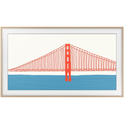 Samsung (2021) 43" The Frame Customizable Bezel - Modern Teak