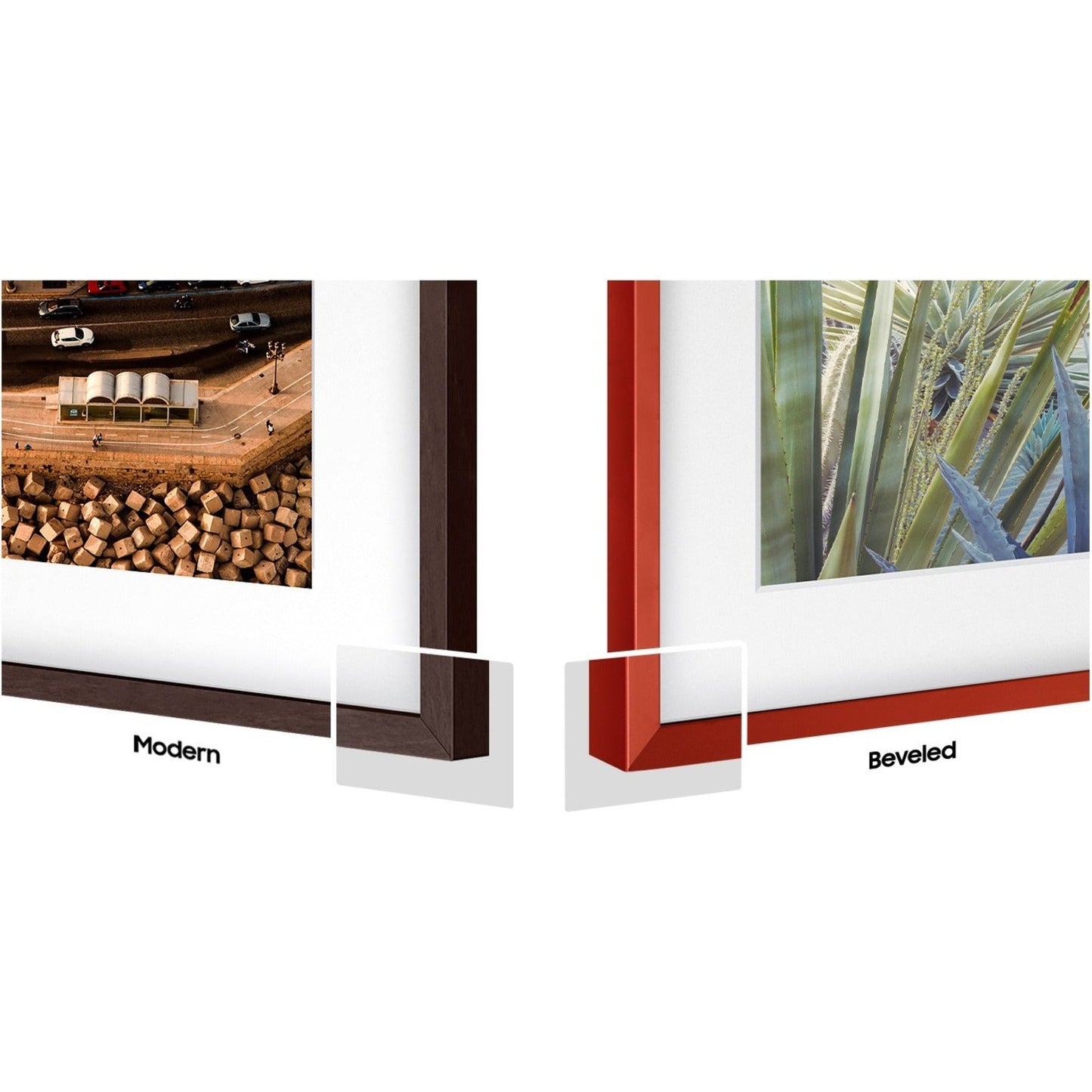 Samsung (2021) 55" The Frame Customizable Bezel - Modern Brown