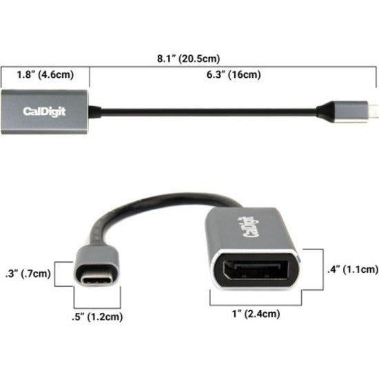 CalDigit USB-C to DisplayPort 1.4 8K HDR Adapter