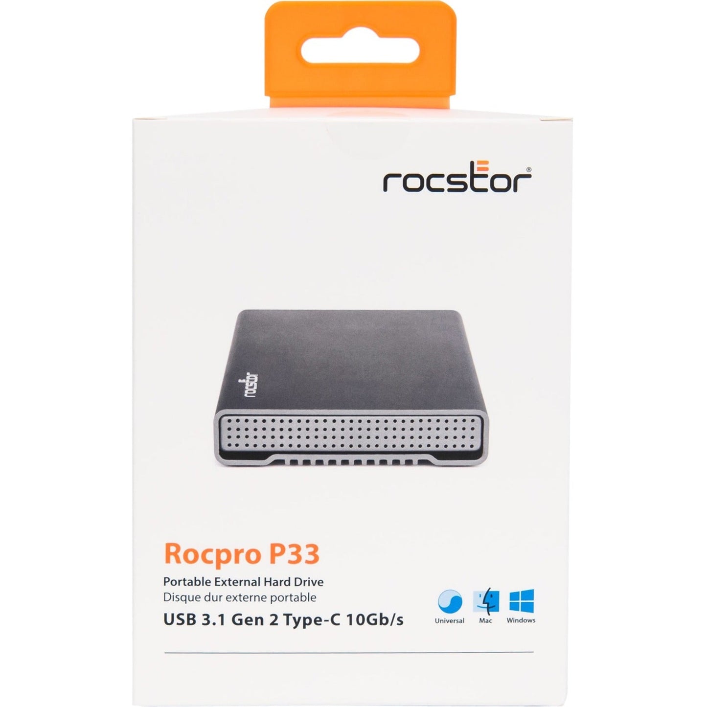 Rocstor 2TB ROCPRO P33 SSD USB 3.0/3.1 PORTABLE DRIVE