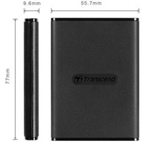 Transcend ESD270C 500 GB Portable Solid State Drive - External - Black