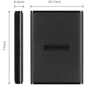 Transcend ESD270C 1 TB Portable Solid State Drive - External - Black