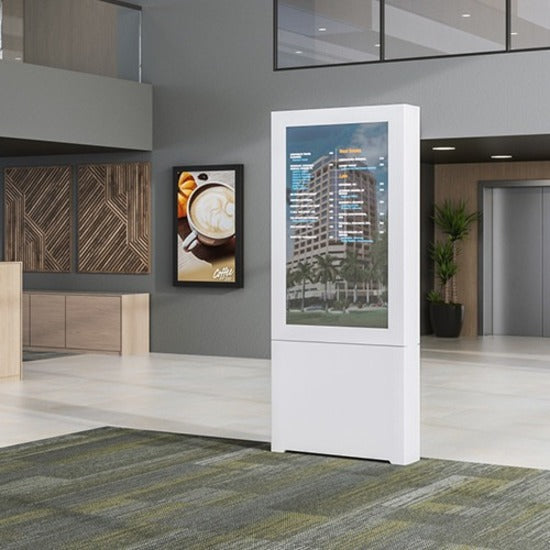 Chief Impact Floor Standing Kiosk - Portrait 43" White