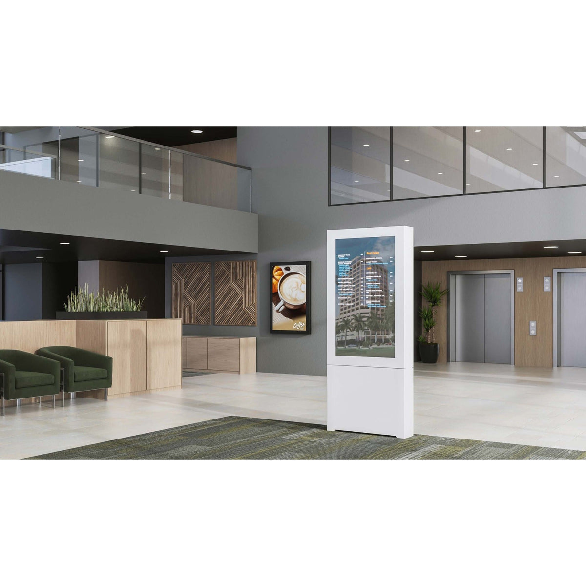 Chief Impact LF43UWP-B2B Floor Mount for Display Kiosk - White