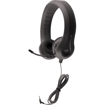 Hamilton Buhl Kid's Flex-Phones TRRS Headset with Gooseneck Microphone - BLACK