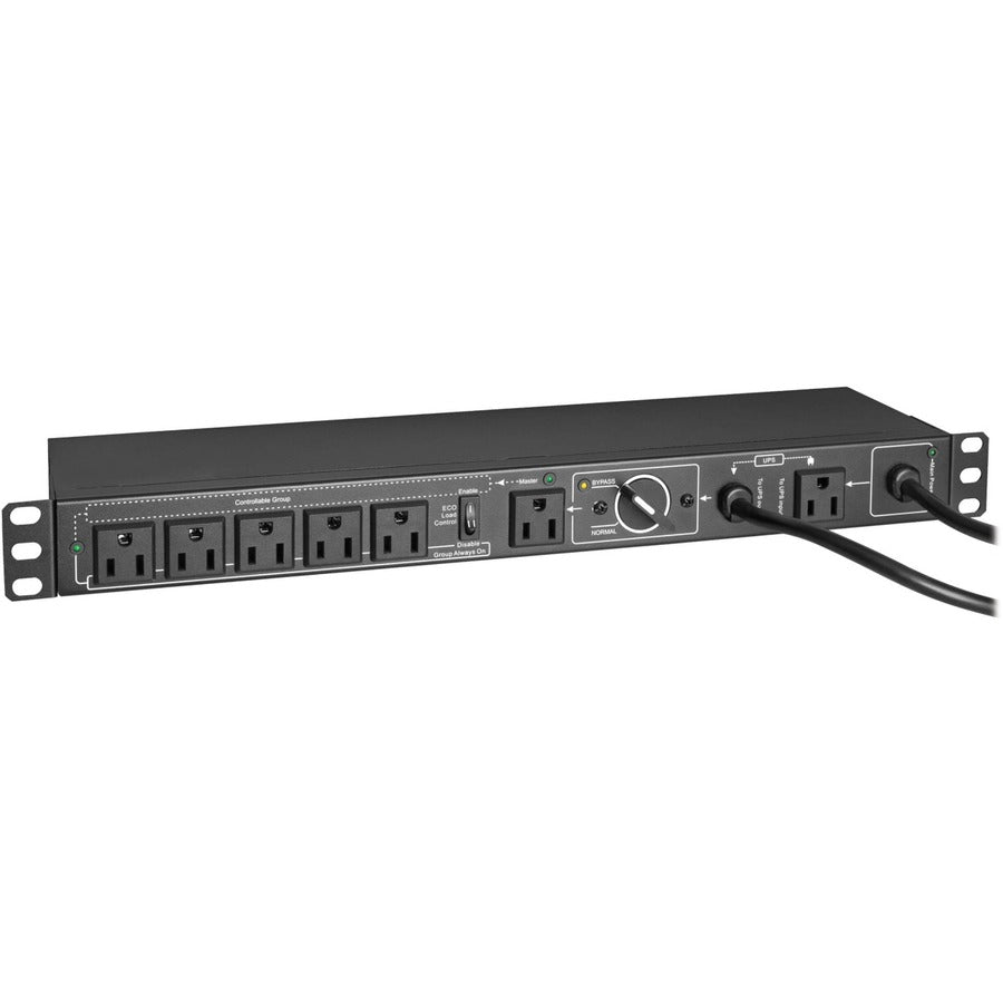 Tripp Lite PDU Hot Swap with Manual Bypass 15A 6 5-15R 2 5-15P Inputs 1URM