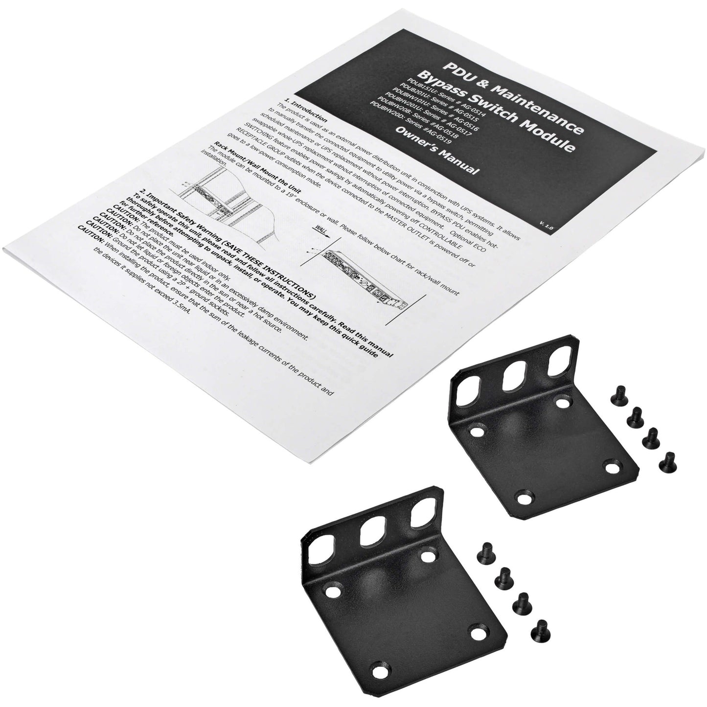 Tripp Lite PDU Hot Swap with Manual Bypass 15A 6 5-15R 2 5-15P Inputs 1URM