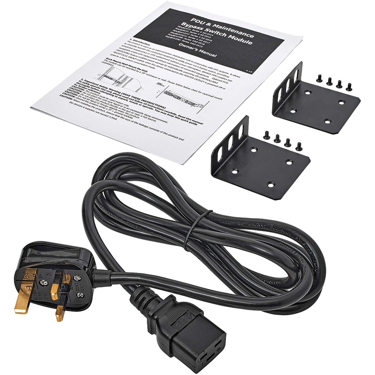 Tripp Lite 220-240V 13A Single-Phase Hot-Swap PDU with Manual Bypass - 4 BS1363 Outlets C20 & BS1363 Inputs Rack/Wall