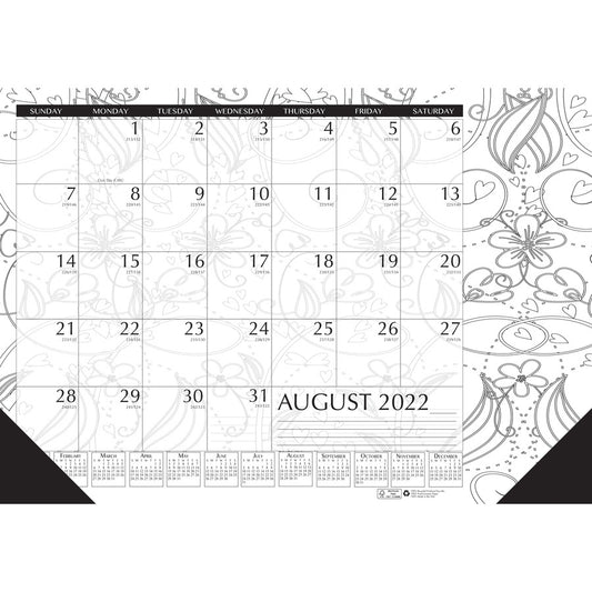 House of Doolittle Academic Doodle Monthly Desk Pad Calendar