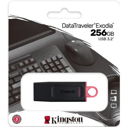 Kingston DataTraveler Exodia 256GB USB 3.2 (Gen 1) Type A Flash Drive