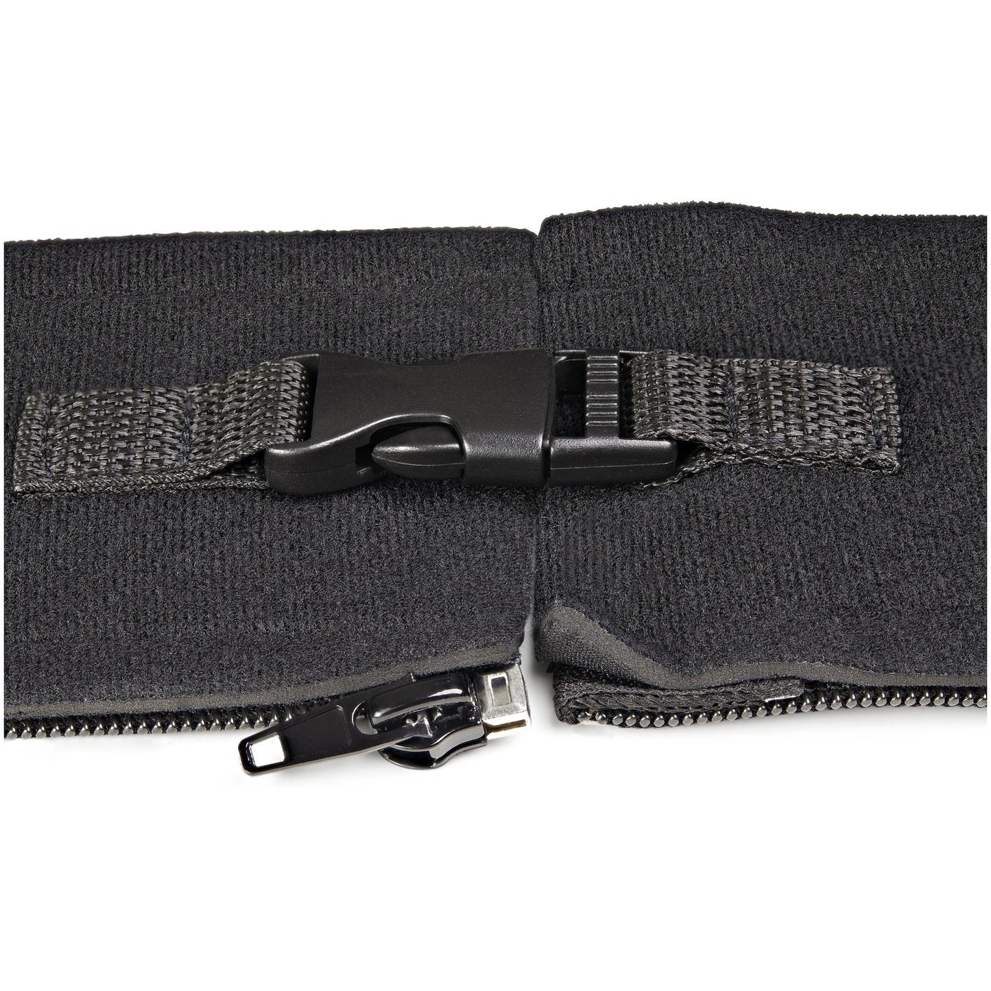 StarTech.com 40" Neoprene Cable Management Sleeve with Zipper/Buckle Computer/PC Cord Cover Flexible Cable Sleece/Organizer Wrap Black