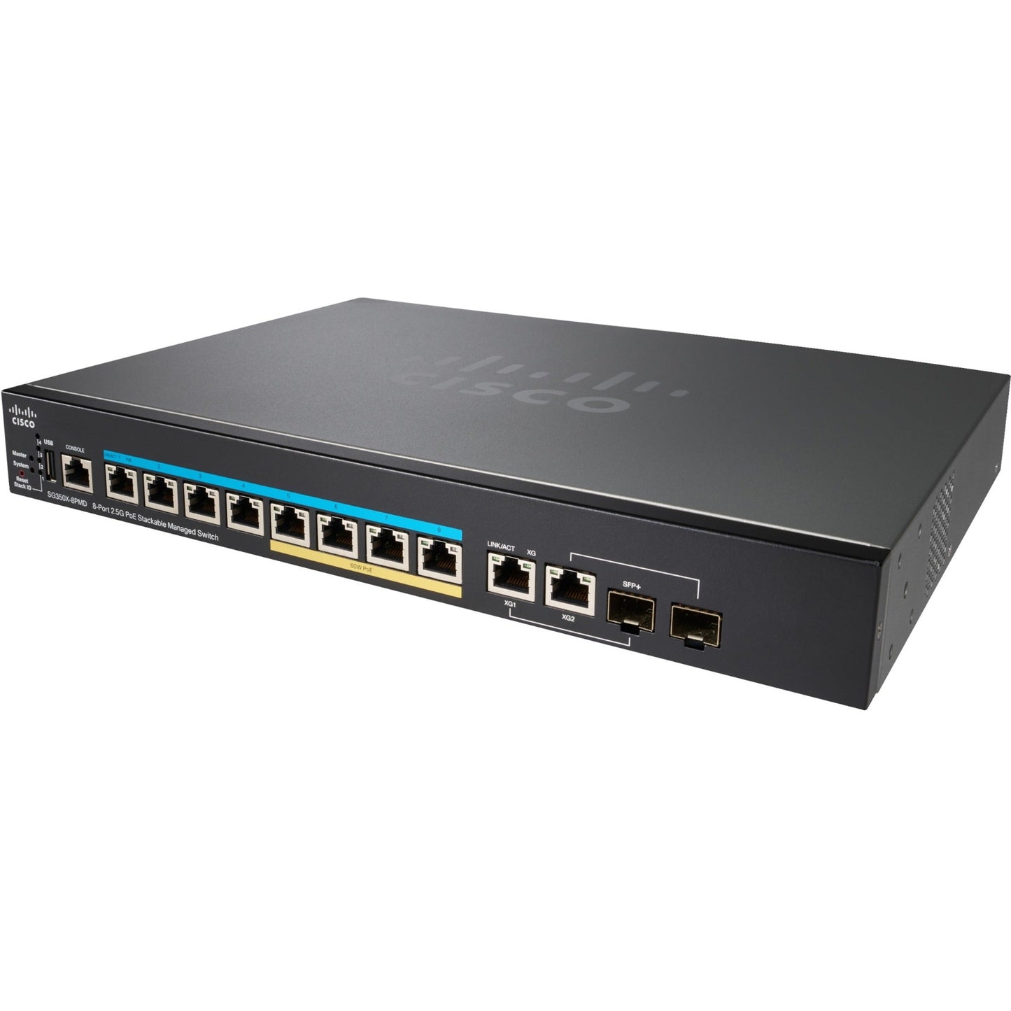 Cisco SG350X-8PMD 8-Port 2.5G PoE Stackable Managed Switch