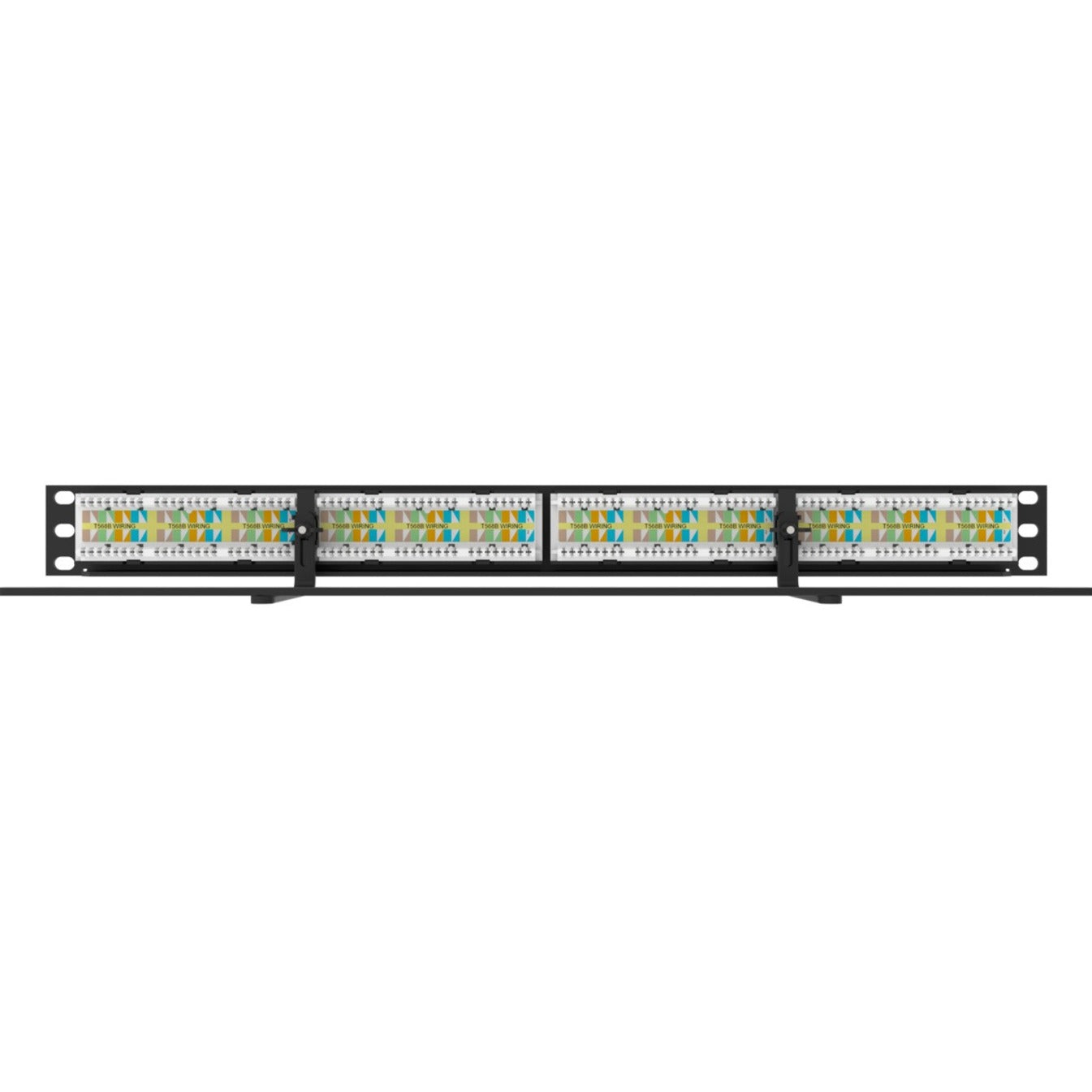 Ortronics Category 6A TechChoice Flat Patch Panel 24 Port 2RU Black