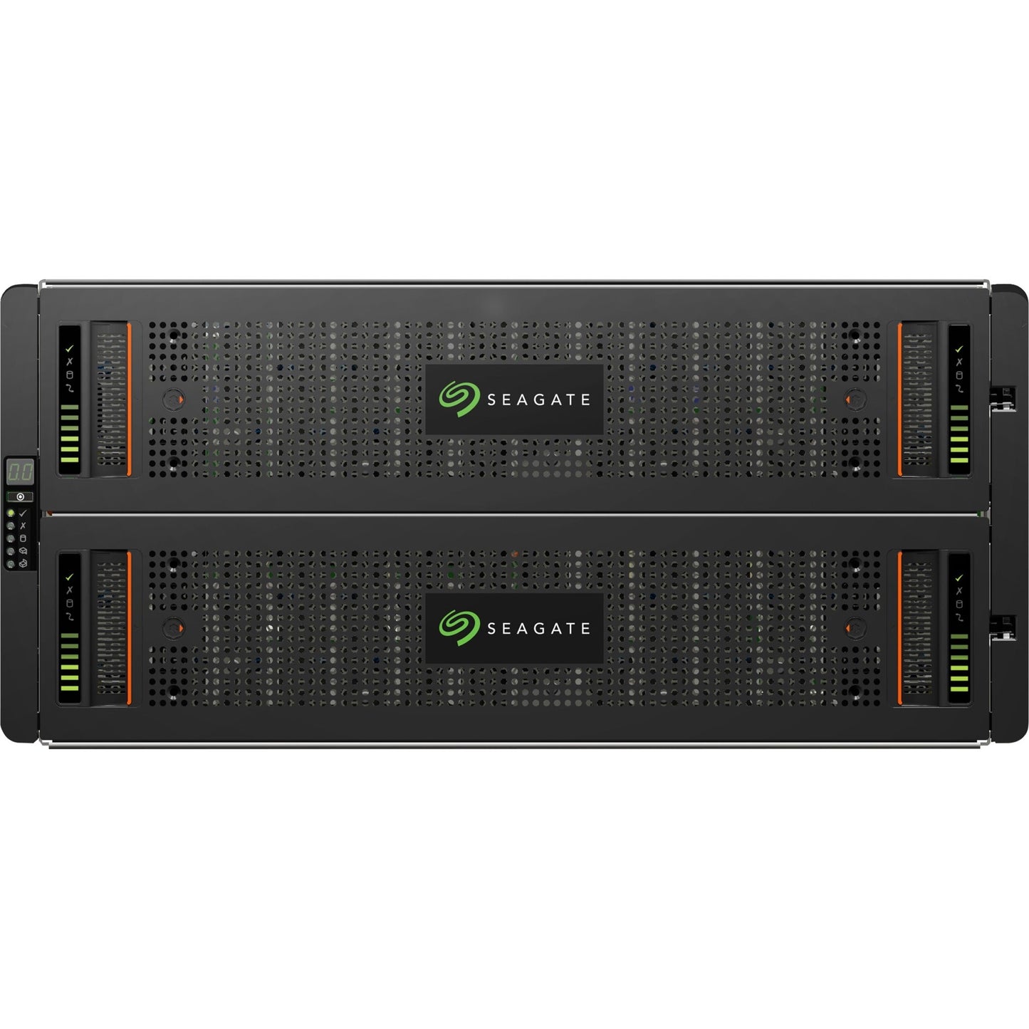 Seagate 5005 5U84 12G SAS DAS RAID Array Storage System Enclosure - supports 3.5" and small form factor (SFF) 2.5" Exos Hard Drives and Nytro Solid State Flash Drives 1m deep dual intelligent controllers ADAPT rebuild