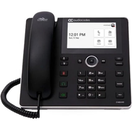 AudioCodes C450HD IP Phone - Corded - Cordless - Wi-Fi Bluetooth - Wall Mountable - Black