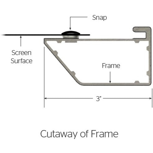 Da-Lite Cinema Contour Series Projection Screen - Fixed Frame Screen with 3" Wide Beveled Frame - 137" Screen