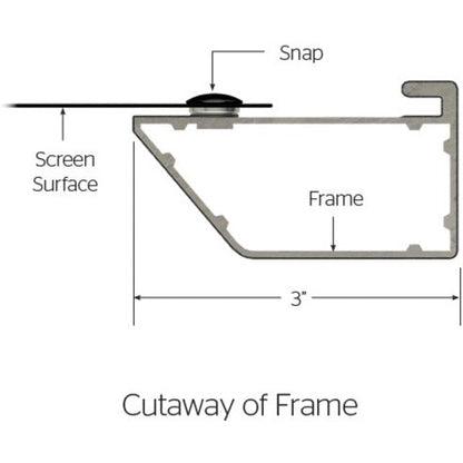 Da-Lite Cinema Contour Series Projection Screen - Fixed Frame Screen with 3" Wide Beveled Frame - 137" Screen