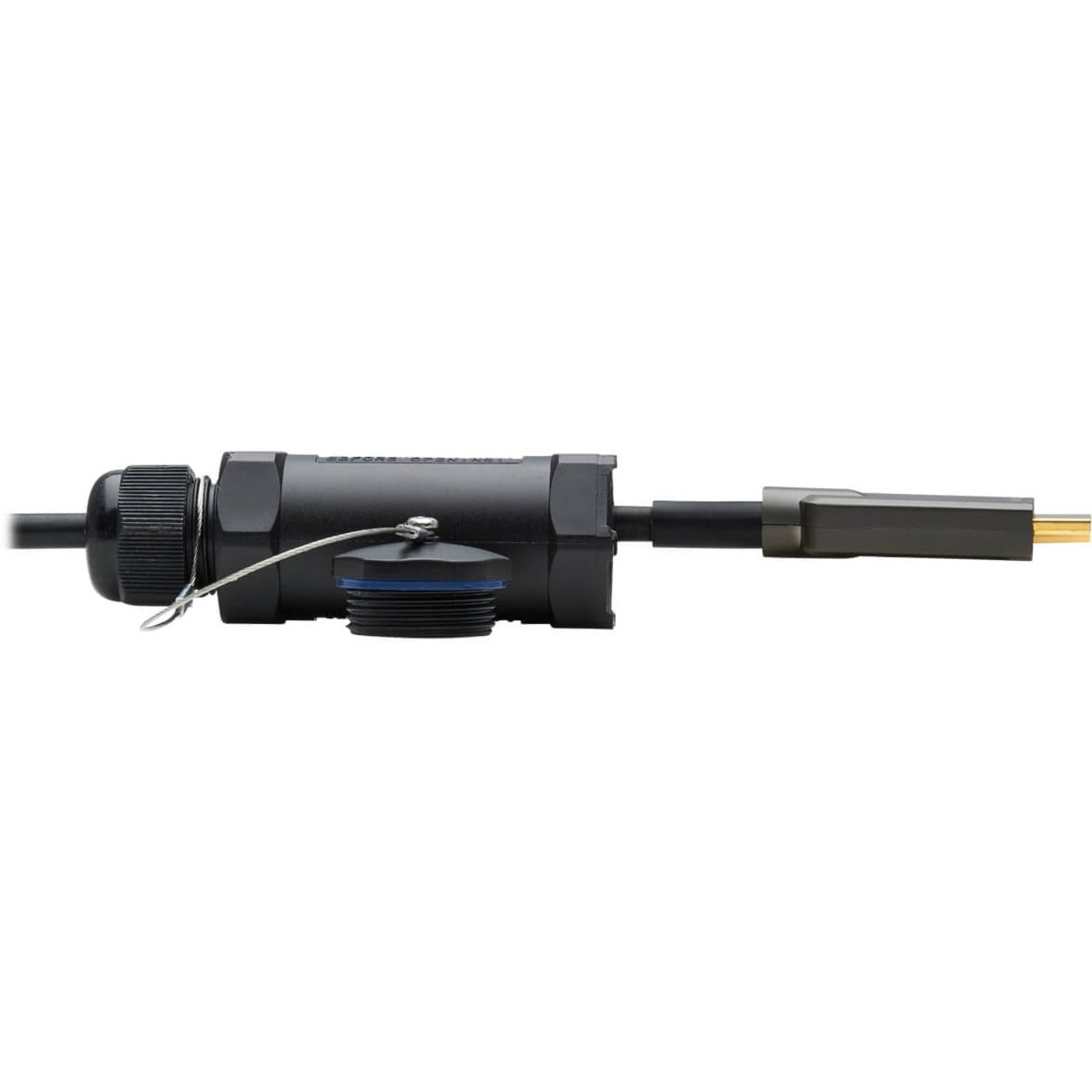 Tripp Lite High-Speed Armored HDMI Fiber Active Optical Cable (AOC) with Hooded Connectors 4K @ 60 Hz HDR IP68 M/M Black 30 m (98 ft.)