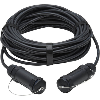 Tripp Lite High-Speed Armored HDMI Fiber Active Optical Cable (AOC) with Hooded Connectors 4K @ 60 Hz HDR IP68 M/M Black 30 m (98 ft.)