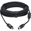 Tripp Lite USB 3.2 Gen 1 Plenum-Rated Fiber Active Optical Cable (AOC) - 5 Gbps (A to B M/M) Black 20 m