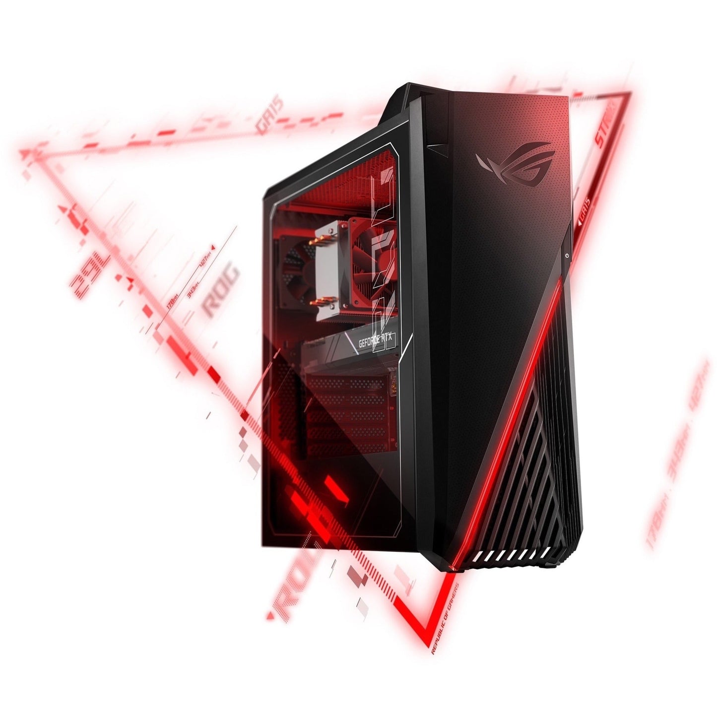 Asus ROG Strix GA15DK-DS776 Gaming Desktop Computer - AMD Ryzen 7 5800X 3.80 GHz - 16 GB RAM DDR4 SDRAM - 1 TB PCI Express SSD - Tower - Black