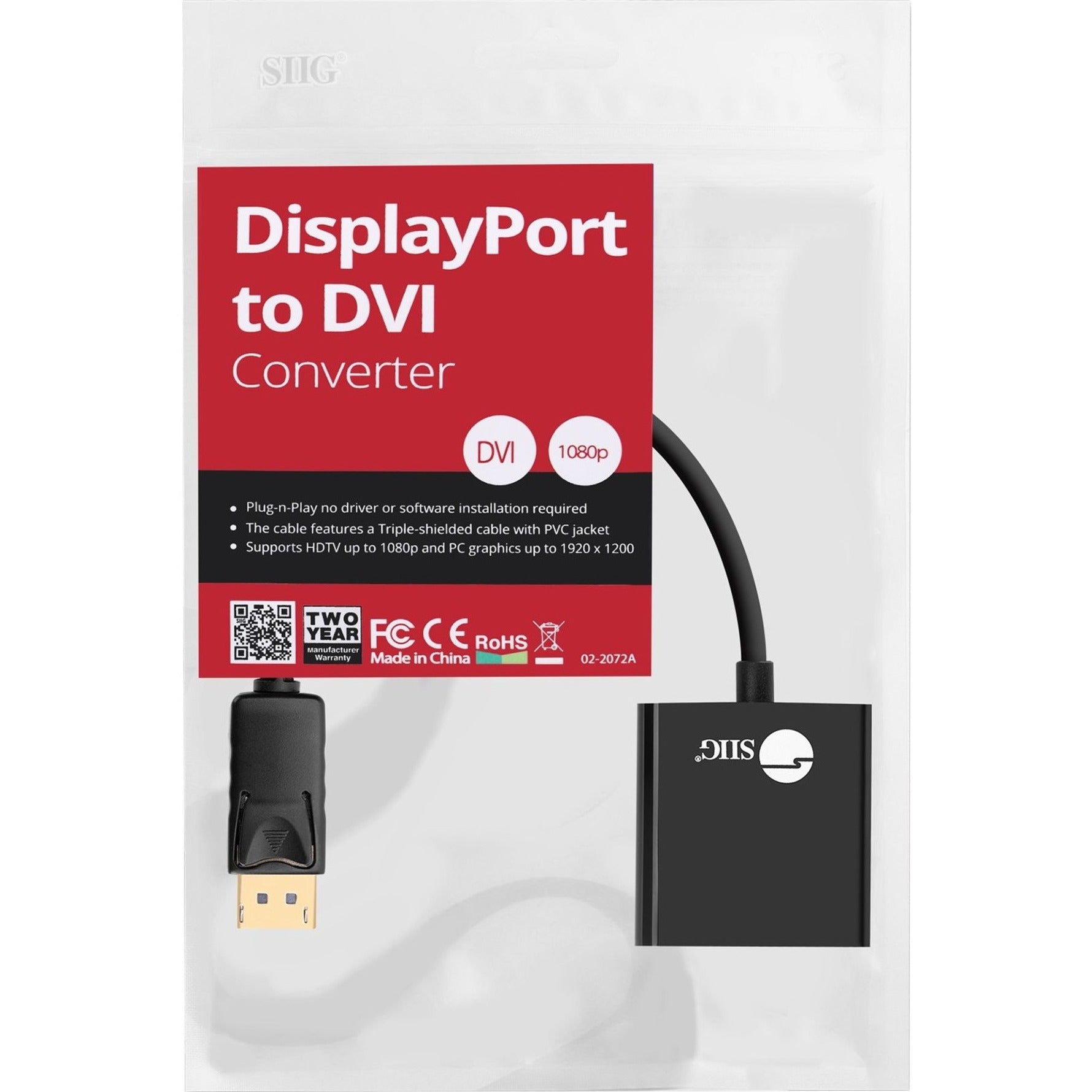 Siig DisplayPort to DVI Adapter - Thumbnail 4