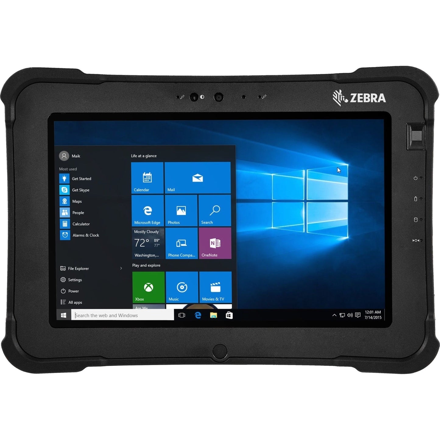 Zebra XSLATE L10 Rugged Tablet - 10.1" WUXGA - Core i5 8th Gen i5-8250U Quad-core (4 Core) 1.60 GHz - 8 GB RAM - 128 GB SSD - Windows 10 Pro 64-bit
