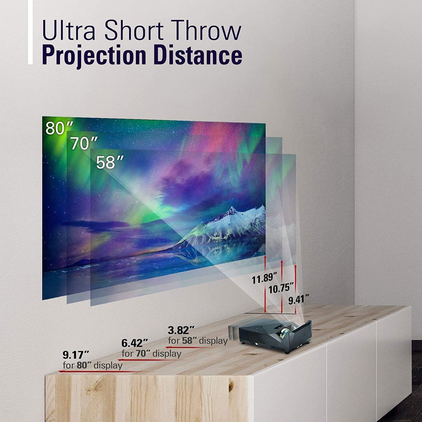 EliteProjector MosicGO Sport MGS-OM120 Ultra Short Throw DLP Projector - 16:9 - Portable - Black