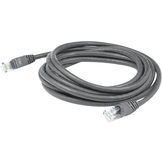 AddOn 14ft RJ-45 (Male) to RJ-45 (Male) Straight Gray Cat5e UTP PVC Copper Patch Cable