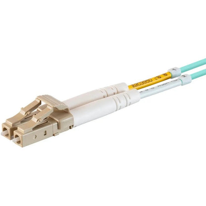 Monoprice OM4 Fiber Optic Cable - LC/LC 50/125 Type Multi-Mode Duplex 10GB Aqua 3m