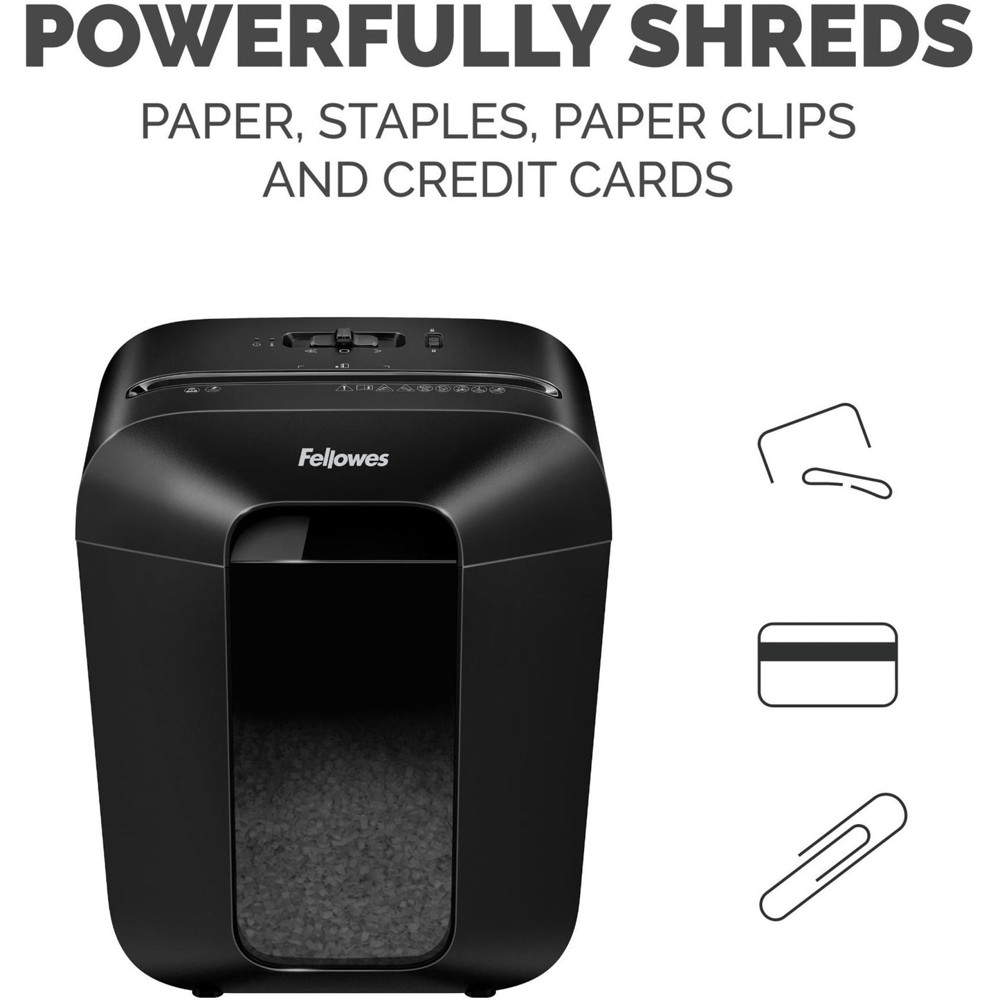 Fellowes LX41 8 Sheet Micro-Cut Paper Shredder for Home Office