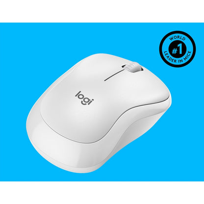 Logitech M220 SILENT Wireless Mouse 2.4 GHz with USB Receiver 1000 DPI Optical Tracking 18-Month Battery Ambidextrous Compatible with PC Mac Laptop (Off-white)