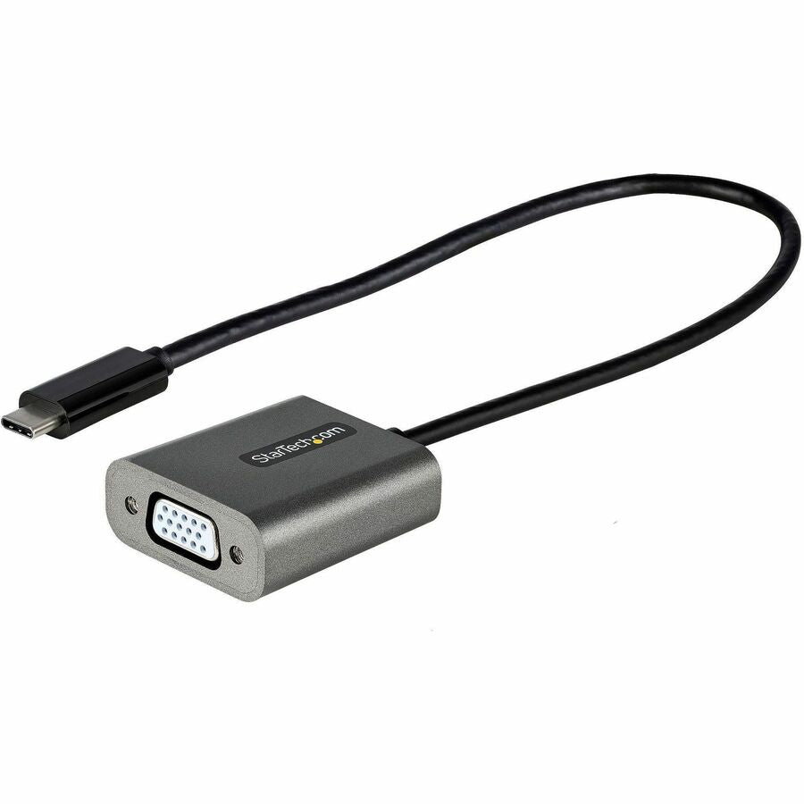 StarTech.com USB C to VGA Adapter 1080p USB Type-C to VGA Adapter Dongle USB-C to VGA Monitor/Display Video Converter 12" Long Cable