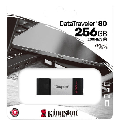 Kingston DataTraveler 80 256GB USB 3.2 (Gen 1) Type C Flash Drive