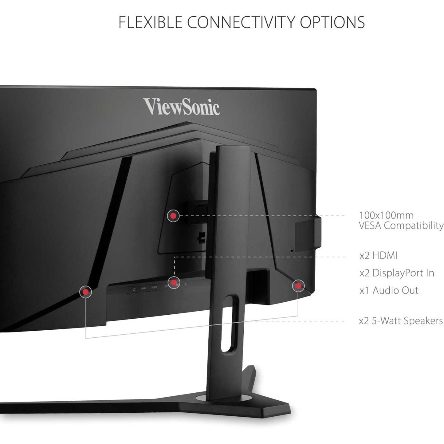 ViewSonic OMNI VX3418-2KPC 34 Inch Ultrawide Curved 1440p 1ms 144Hz Gaming Monitor with FreeSync Premium Eye Care HDMI and Display Port