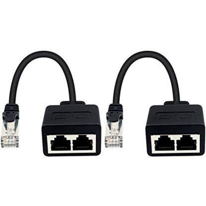 4XEM 2-to-1 RJ45 Splitter Cable Adapter - F/M- CAT6