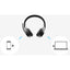 Logitech Zone 900 On-Ear Wireless Bluetooth Headset with advanced noise-canceling microphone connect up to 6 wireless devices with one receiver quick access to ANC and Bluetooth