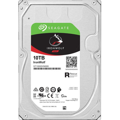 Seagate IronWolf ST10000VN000 10 TB Hard Drive - 3.5" Internal - SATA (SATA/600) - Conventional Magnetic Recording (CMR) Method