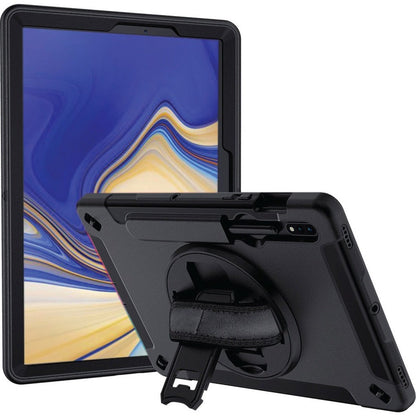 CTA Digital Protective Case with Built-in 360 Degree Rotatable Grip Kickstand & Pen Slot for Samsung Galaxy Tab S7