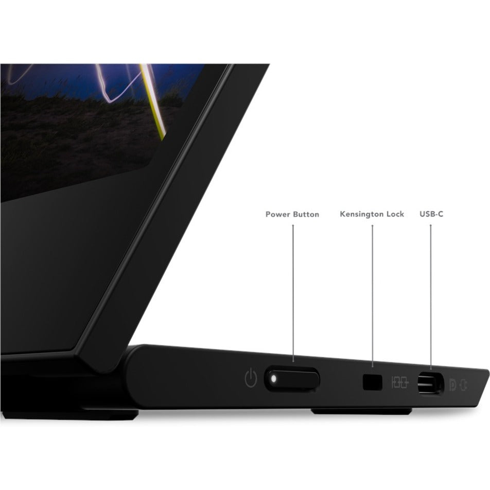 Lenovo ThinkVision M15 15.6" Full HD LCD Monitor - 16:9 - Raven Black